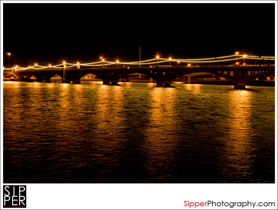 Tempe Arizona Bridge at Night