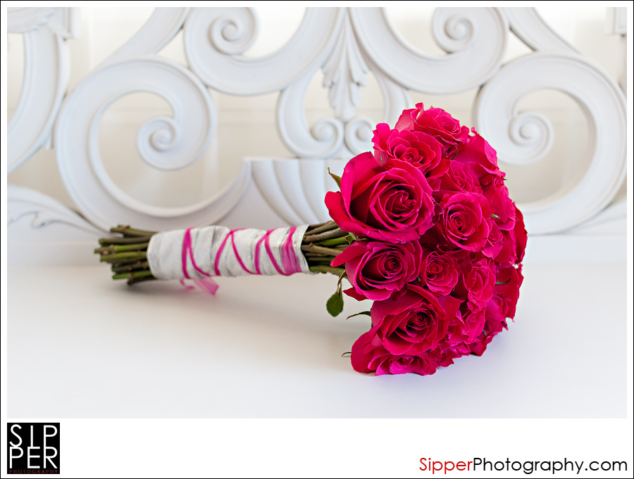 Bridal Bouquet with Hot Lady Pink Flowers