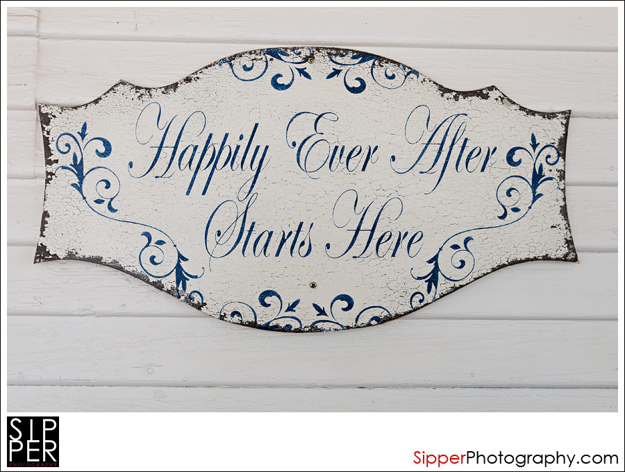 Happily Ever Starts Here Sign