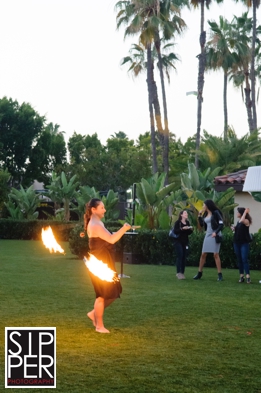 Fire Dancer at Hotel Irvine Event